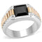 Rose Gold Rings TK3227 Two-Tone Rose Gold Stainless Steel Ring with Synthetic