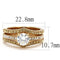 Rose Gold Rings TK3264 Rose Gold - Stainless Steel Ring with AAA Grade CZ