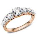 Rose Gold Rings TK3516 Rose Gold - Stainless Steel Ring with AAA Grade CZ