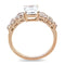 Rose Gold Rings TK3517 Rose Gold - Stainless Steel Ring with AAA Grade CZ