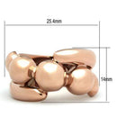 Silver Jewelry Rings Rose Gold Wedding Rings GL158 Rose Gold - Brass Ring Alamode Fashion Jewelry Outlet