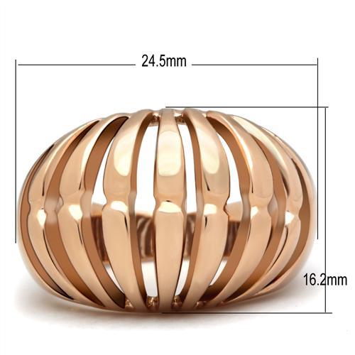 Silver Jewelry Rings Rose Gold Wedding Rings GL162 Rose Gold - Brass Ring Alamode Fashion Jewelry Outlet