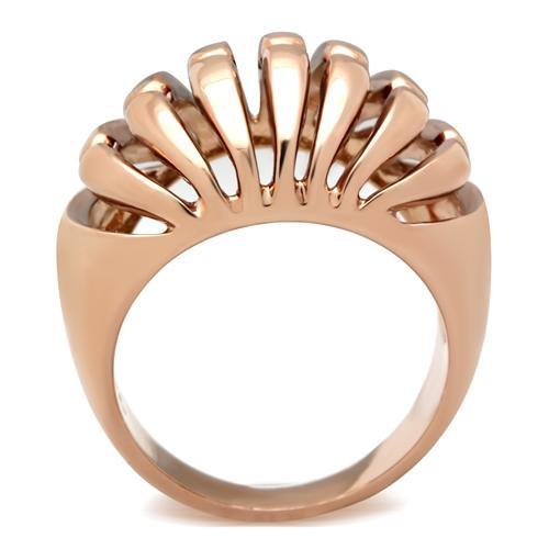 Silver Jewelry Rings Rose Gold Wedding Rings GL162 Rose Gold - Brass Ring Alamode Fashion Jewelry Outlet