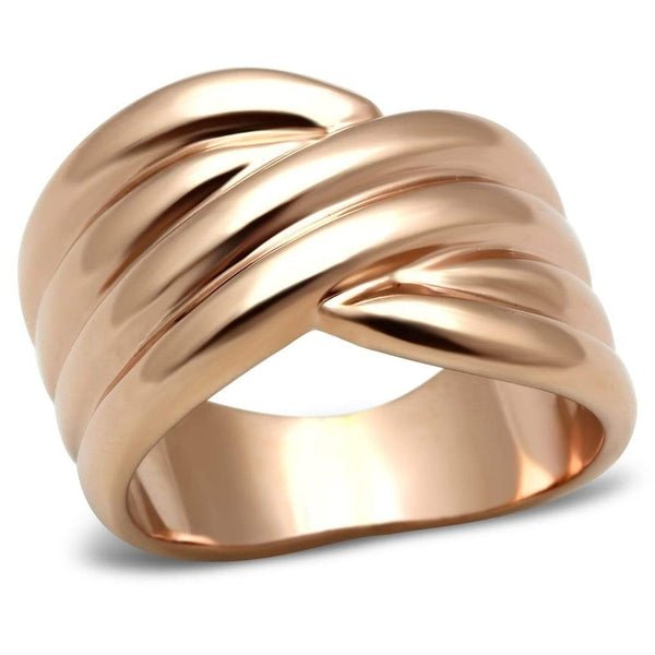 Silver Jewelry Rings Rose Gold Wedding Rings GL205 Rose Gold - Brass Ring Alamode Fashion Jewelry Outlet