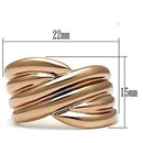 Silver Jewelry Rings Rose Gold Wedding Rings GL205 Rose Gold - Brass Ring Alamode Fashion Jewelry Outlet