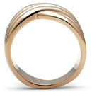 Silver Jewelry Rings Rose Gold Wedding Rings GL205 Rose Gold - Brass Ring Alamode Fashion Jewelry Outlet