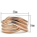 Silver Jewelry Rings Rose Gold Wedding Rings GL209 Rose Gold - Brass Ring Alamode Fashion Jewelry Outlet