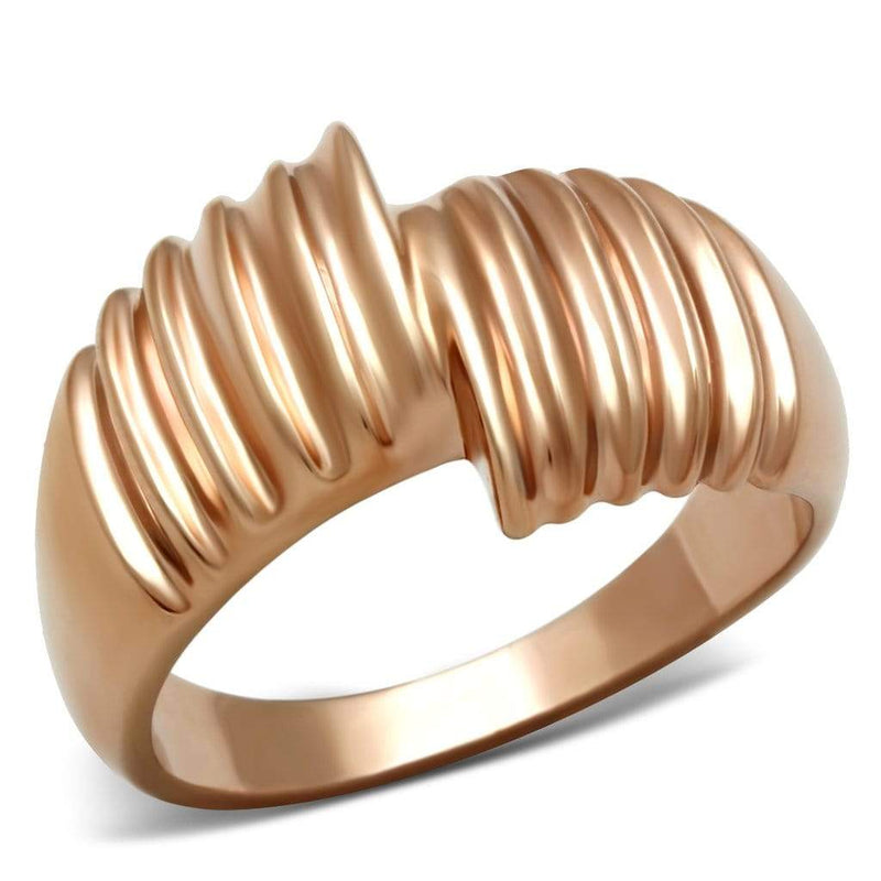 Silver Jewelry Rings Rose Gold Wedding Rings GL212 Rose Gold - Brass Ring Alamode Fashion Jewelry Outlet