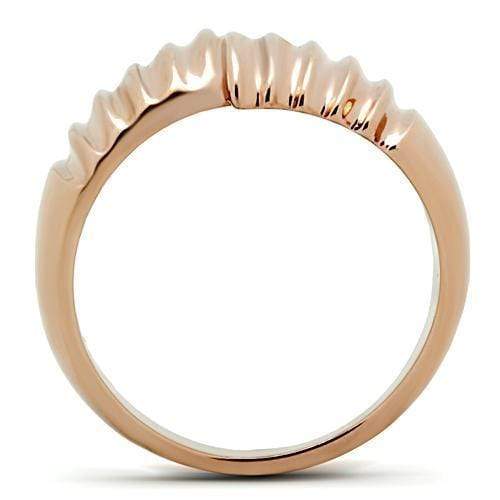 Silver Jewelry Rings Rose Gold Wedding Rings GL212 Rose Gold - Brass Ring Alamode Fashion Jewelry Outlet