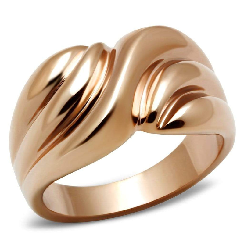 Silver Jewelry Rings Rose Gold Wedding Rings GL214 Rose Gold - Brass Ring Alamode Fashion Jewelry Outlet