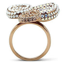 Silver Jewelry Rings Rose Gold Wedding Rings GL219 Rose Gold - Brass Ring with Top Grade Crystal Alamode Fashion Jewelry Outlet