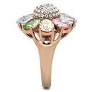 Silver Jewelry Rings Rose Gold Wedding Rings GL224 Rose Gold - Brass Ring with AAA Grade CZ Alamode Fashion Jewelry Outlet