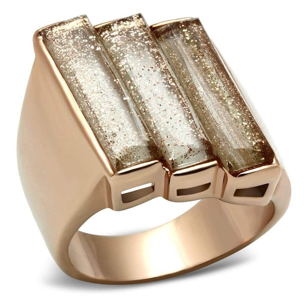 Silver Jewelry Rings Rose Gold Wedding Rings GL231 Rose Gold - Brass Ring with Synthetic Alamode Fashion Jewelry Outlet