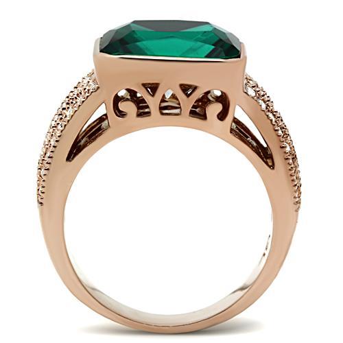 Silver Jewelry Rings Rose Gold Wedding Rings GL240 Rose Gold - Brass Ring with Synthetic Alamode Fashion Jewelry Outlet