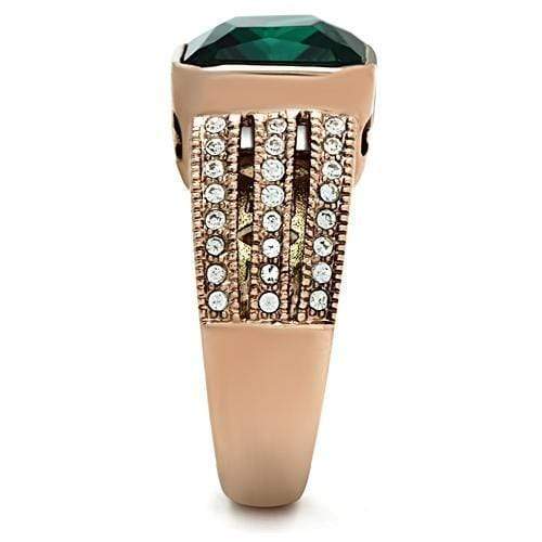 Silver Jewelry Rings Rose Gold Wedding Rings GL240 Rose Gold - Brass Ring with Synthetic Alamode Fashion Jewelry Outlet