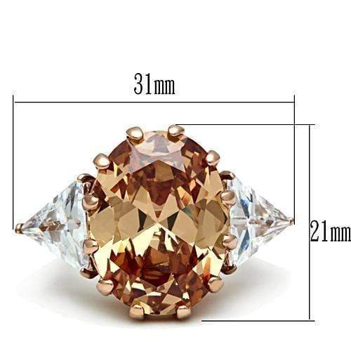 Silver Jewelry Rings Rose Gold Wedding Rings GL243 Rose Gold - Brass Ring with AAA Grade CZ Alamode Fashion Jewelry Outlet