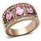 Silver Jewelry Rings Rose Gold Wedding Rings GL244 Rose Gold - Brass Ring with AAA Grade CZ Alamode Fashion Jewelry Outlet