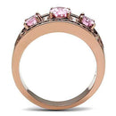 Silver Jewelry Rings Rose Gold Wedding Rings GL244 Rose Gold - Brass Ring with AAA Grade CZ Alamode Fashion Jewelry Outlet