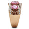 Silver Jewelry Rings Rose Gold Wedding Rings GL244 Rose Gold - Brass Ring with AAA Grade CZ Alamode Fashion Jewelry Outlet