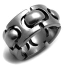 Silver Band Ring TK2421 Antique Silver Stainless Steel Ring with Epoxy