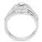 Silver Band Ring TS001 Rhodium 925 Sterling Silver Ring with AAA Grade CZ