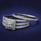 Silver Band Ring TS003 Rhodium 925 Sterling Silver Ring with AAA Grade CZ