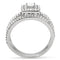 Silver Band Ring TS003 Rhodium 925 Sterling Silver Ring with AAA Grade CZ