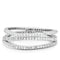 Silver Band Ring TS006 Rhodium 925 Sterling Silver Ring with AAA Grade CZ