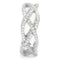 Silver Band Ring TS007 Rhodium 925 Sterling Silver Ring with AAA Grade CZ