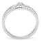 Silver Band Ring TS013 Rhodium 925 Sterling Silver Ring with AAA Grade CZ