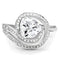 Silver Band Ring TS020 Rhodium 925 Sterling Silver Ring with AAA Grade CZ