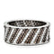 Silver Band Ring TS023 Rhodium + Ruthenium 925 Sterling Silver Ring