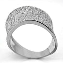 Silver Band Ring TS027 Rhodium 925 Sterling Silver Ring with AAA Grade CZ