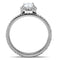 Silver Band Ring TS028 Rhodium 925 Sterling Silver Ring with AAA Grade CZ