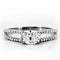 Silver Band Ring TS029 Rhodium 925 Sterling Silver Ring with AAA Grade CZ