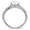 Silver Band Ring TS029 Rhodium 925 Sterling Silver Ring with AAA Grade CZ