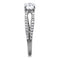 Silver Band Ring TS029 Rhodium 925 Sterling Silver Ring with AAA Grade CZ