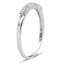 Silver Band Ring TS043 Rhodium 925 Sterling Silver Ring with AAA Grade CZ