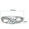 Silver Band Ring TS044 Rhodium 925 Sterling Silver Ring with AAA Grade CZ