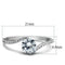 Silver Band Ring TS045 Rhodium 925 Sterling Silver Ring with AAA Grade CZ