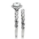 Silver Band Ring TS046 Rhodium 925 Sterling Silver Ring with AAA Grade CZ