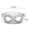 Silver Band Ring TS047 Rhodium 925 Sterling Silver Ring with AAA Grade CZ