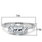 Silver Band Ring TS049 Rhodium 925 Sterling Silver Ring with AAA Grade CZ