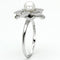 Silver Band Ring TS070 Rhodium 925 Sterling Silver Ring with Synthetic