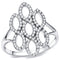 Silver Band Ring TS071 Rhodium 925 Sterling Silver Ring with AAA Grade CZ