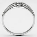 Silver Band Ring TS072 Rhodium 925 Sterling Silver Ring with AAA Grade CZ