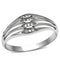 Silver Band Ring TS072 Rhodium 925 Sterling Silver Ring with AAA Grade CZ