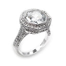 Silver Jewelry Rings Silver Band Ring Womens 6X211 - 925 Sterling Silver Ring with AAA Grade CZ Alamode Fashion Jewelry Outlet