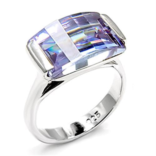 Silver Jewelry Rings Silver Band Ring Womens 6X507 Rhodium 925 Sterling Silver Ring with CZ Alamode Fashion Jewelry Outlet