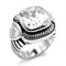 Silver Jewelry Rings Silver Band Ring Womens 6X522 Rhodium 925 Sterling Silver Ring with CZ Alamode Fashion Jewelry Outlet